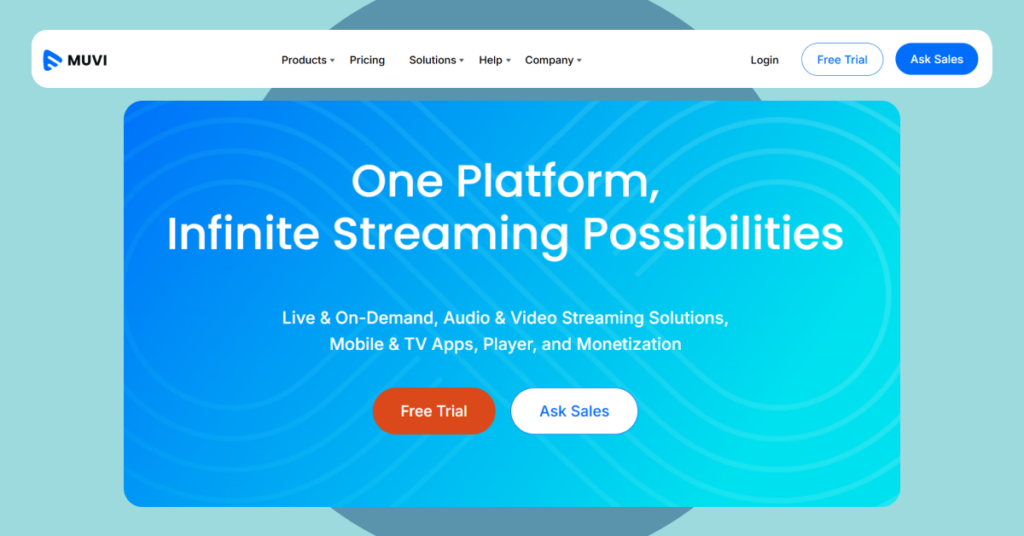 Muvi Website Home page