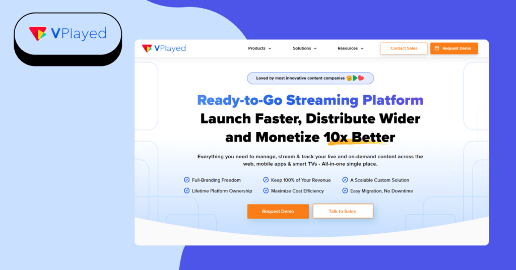 VPlayed for online education streaming platform